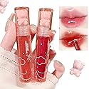 New Irven 2Pcs Bear Lip Glaze Jelly Lipstick,Liquid Lipstick Cute Bear Lipgloss Moisturizing Lip Stain Plumping Water Lip Gloss Waterproof Long Beauty & Personal Care New Irven