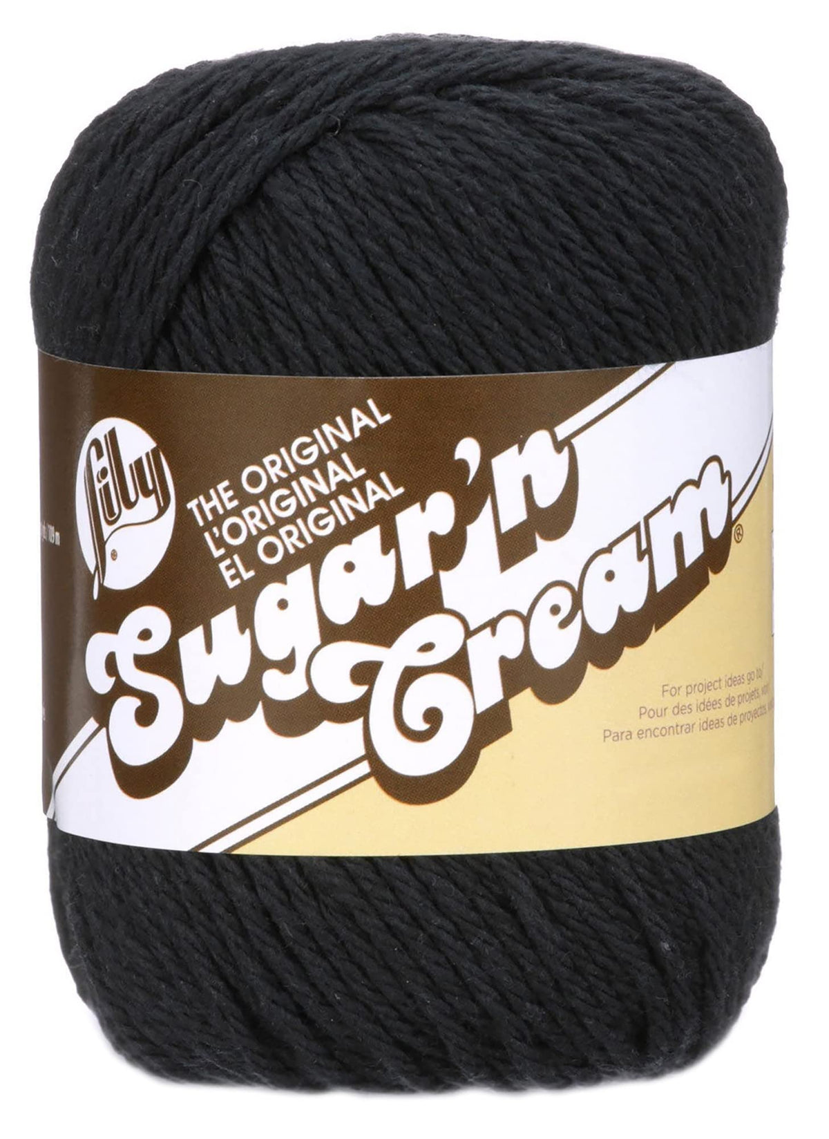 Sugar'N Cream Yarn - Solids-Black Beauty & Personal Care Spinrite