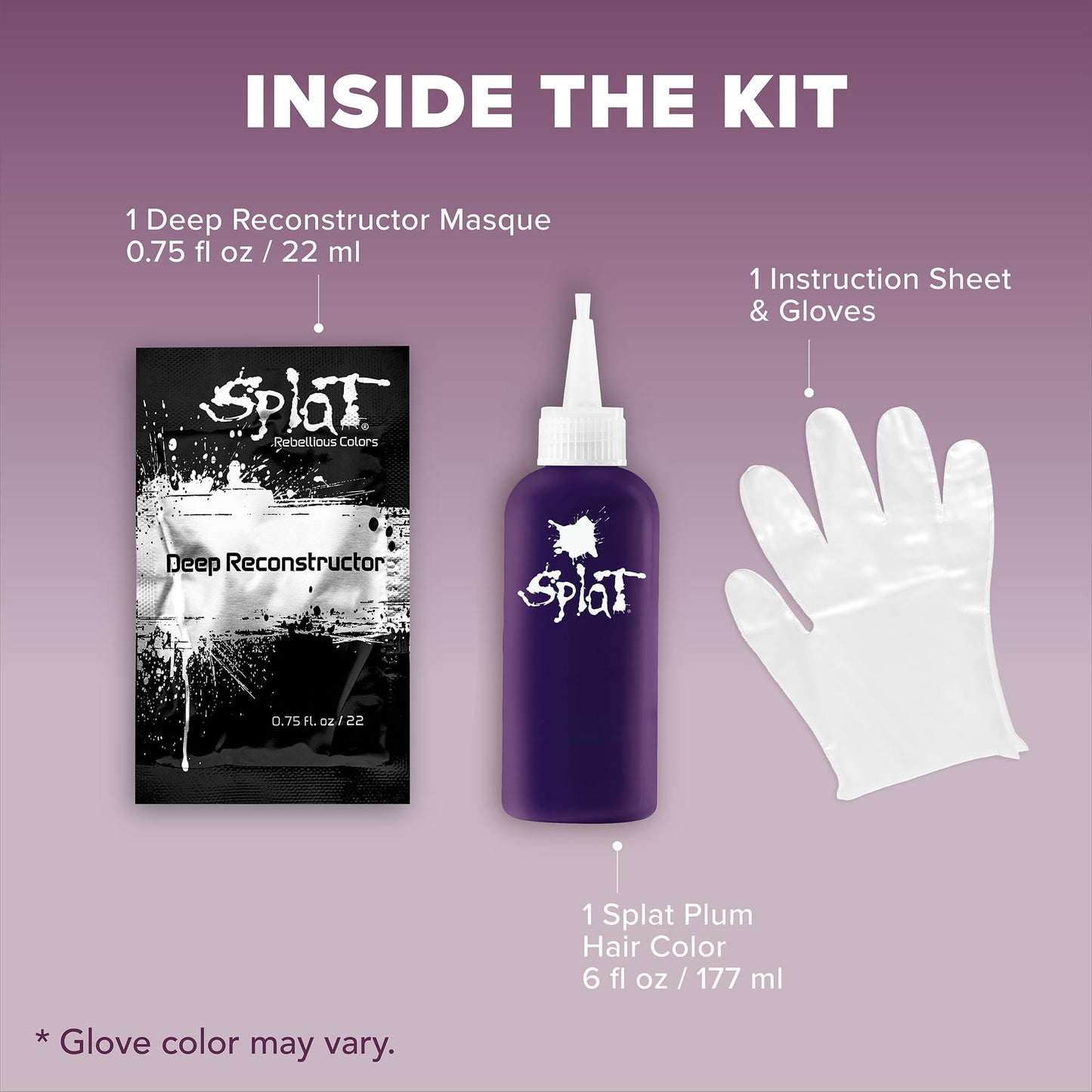 Splat | Midnight Complete Kit | Hair Dye | Semi-Permanent | Long Lasting | Vegan and Cruelty-Free (Midnight Plum) Beauty & Personal Care Splat