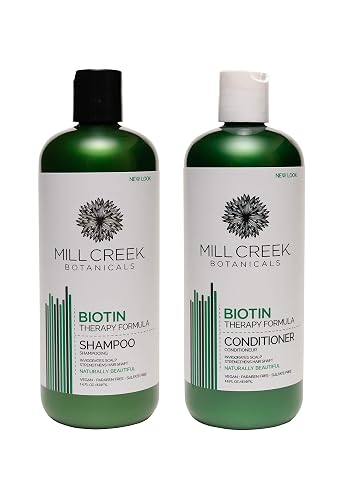 Mill Creek Botanicals Biotin Shampoo and Conditioner Hair Growth Bundle Beauty & Personal Care Mill Creek