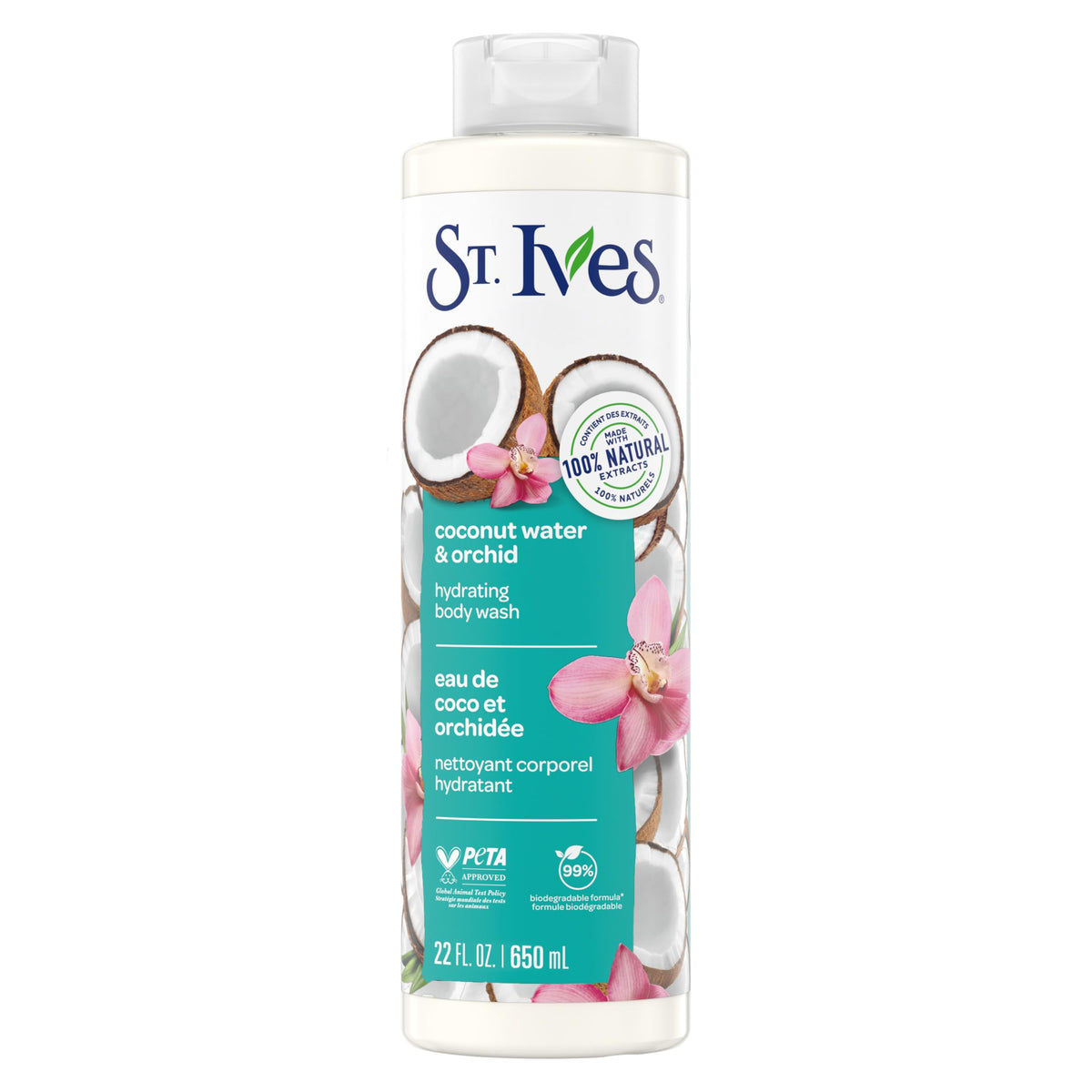 St. Ives Coconut Water & Orchid Hydrating Body Wash 100% Natural 22 oz. Beauty & Personal Care St. Ives