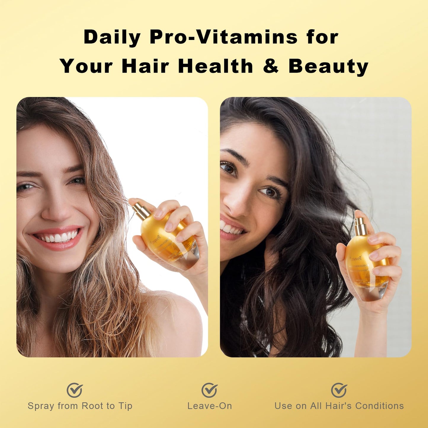 EASYWELL Hair Perfume for Women, Christmas Gift Birthday Gifts for Mom and girls, Leave In Conditioner Spray with Vitamin B5, Hair Care Fragrance Beauty & Personal Care EASYWELL