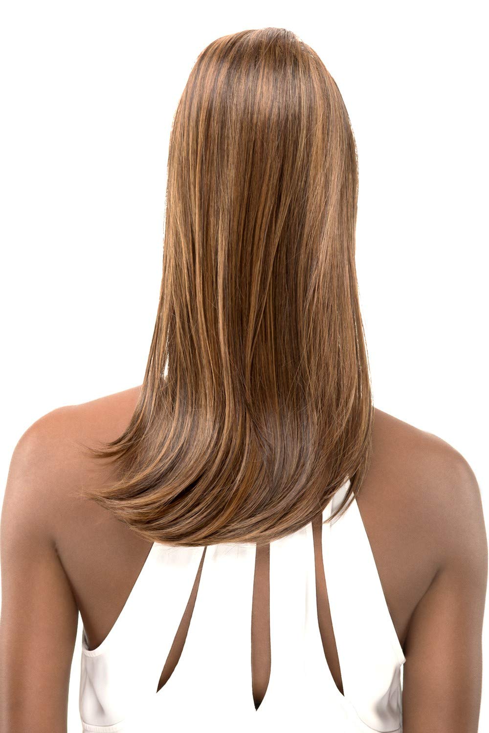 Vivica PB-65v Ponytail Color 2 Fox Wigs 20" Long Mid Back Silky Straight Pocket Bun Heat Friendly Synthetic Extension Drawstring Combs