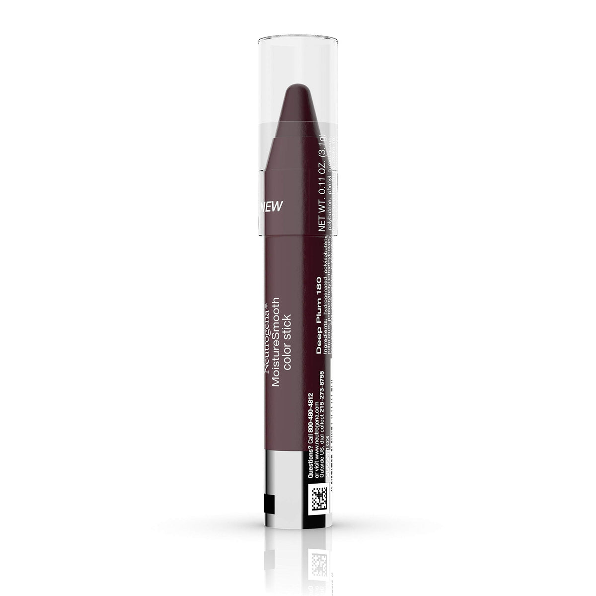 Neutrogena Moisturesmooth Color Lip Stick, 180 Deep Plum, .011 Oz. (Pack of 1) Beauty & Personal Care Neutrogena