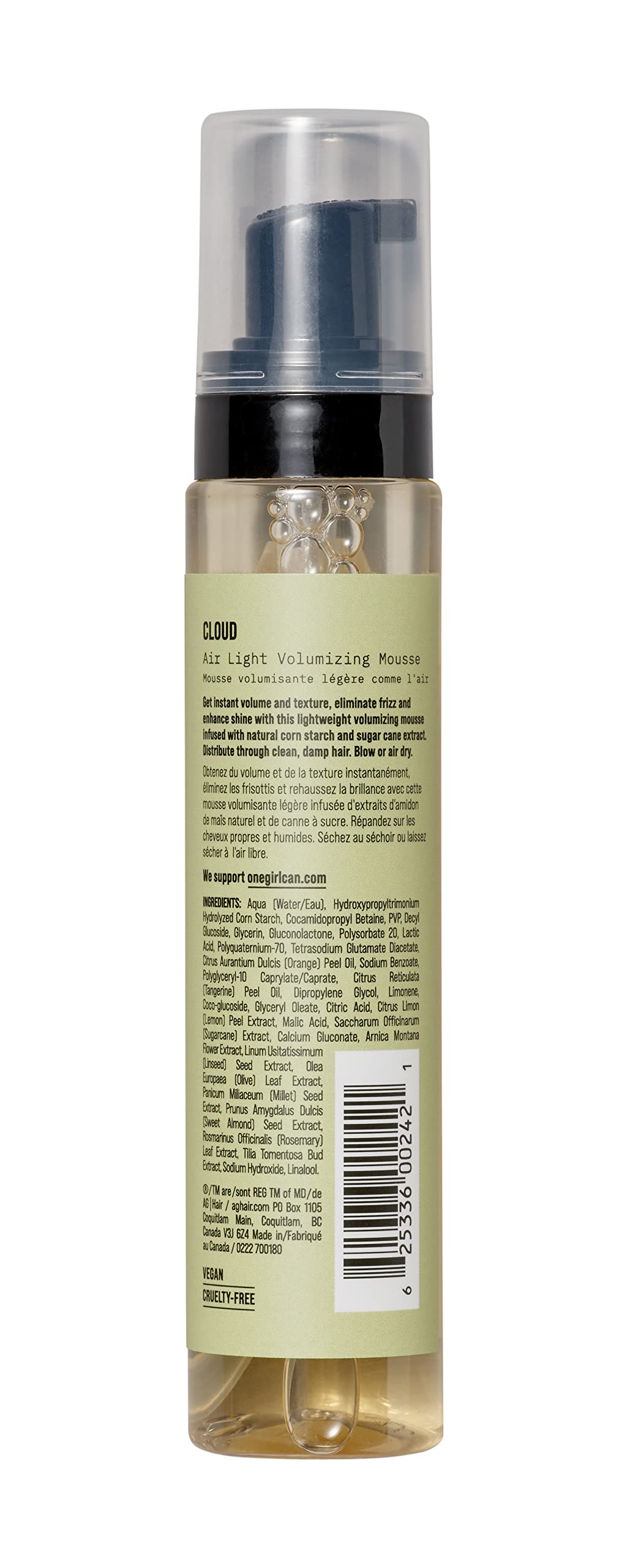 AG Care Cloud Air Light Volumizing Mousse, 3.6 Fl Oz Beauty & Personal Care AG Care