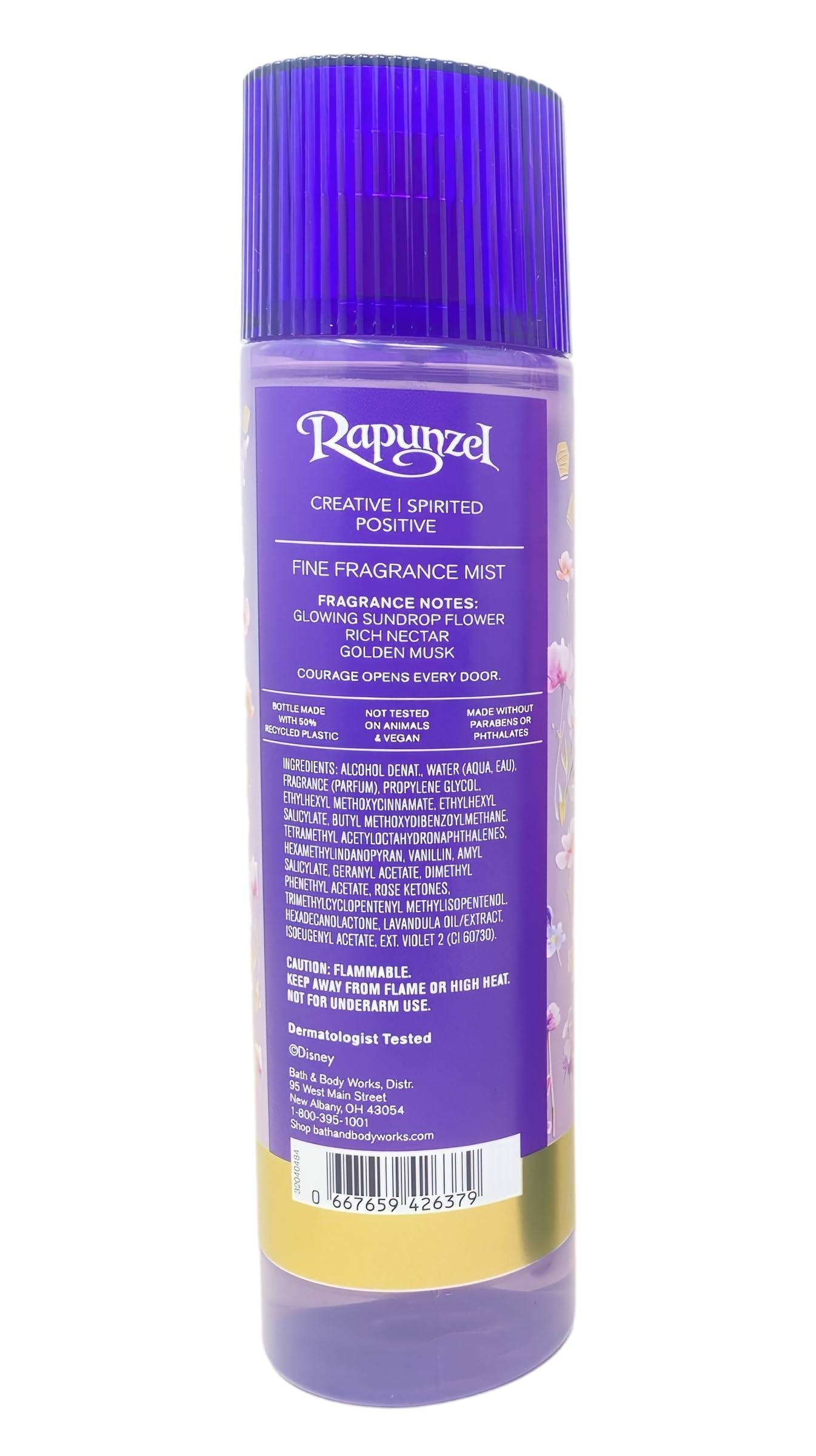 Bath & Body Works Limited Edition Princess Collection Rapunzel 3 Fine Fragrance Mists with a Wild Jasmine Bar Soap Beauty & Personal Care Bath & Body Works
