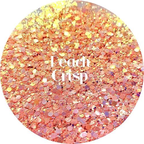 Peach Polyester Glitter | Craft Glitter | Glitter for Arts & Crafts | Tumblers | Cosmetics | Nails | Epoxy Resin Art | Slime | DIY | Body Glitter | 1 Beauty & Personal Care Glitter Heart Co.