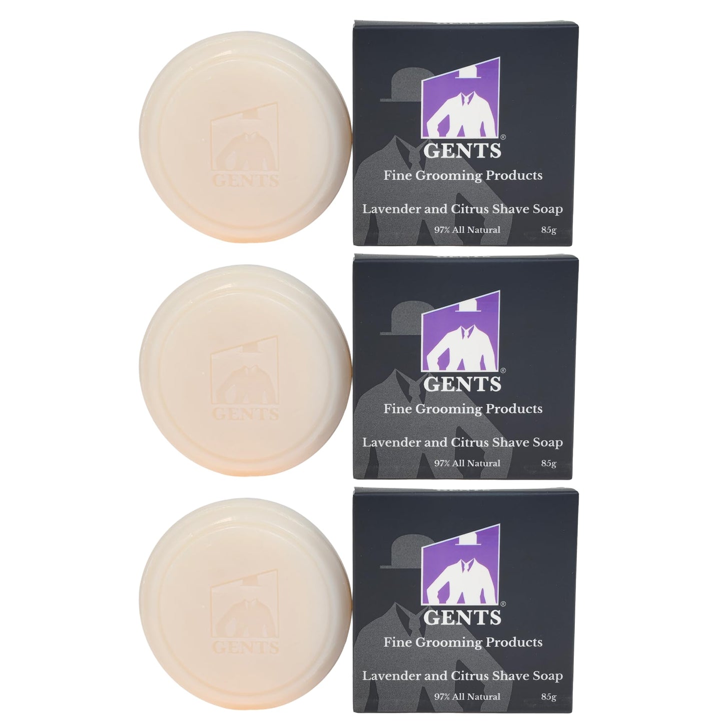 G.B.S Men's Lavender and Citrus Shaving Soap, Pack of 3 Beauty and Personal Care G.B.S