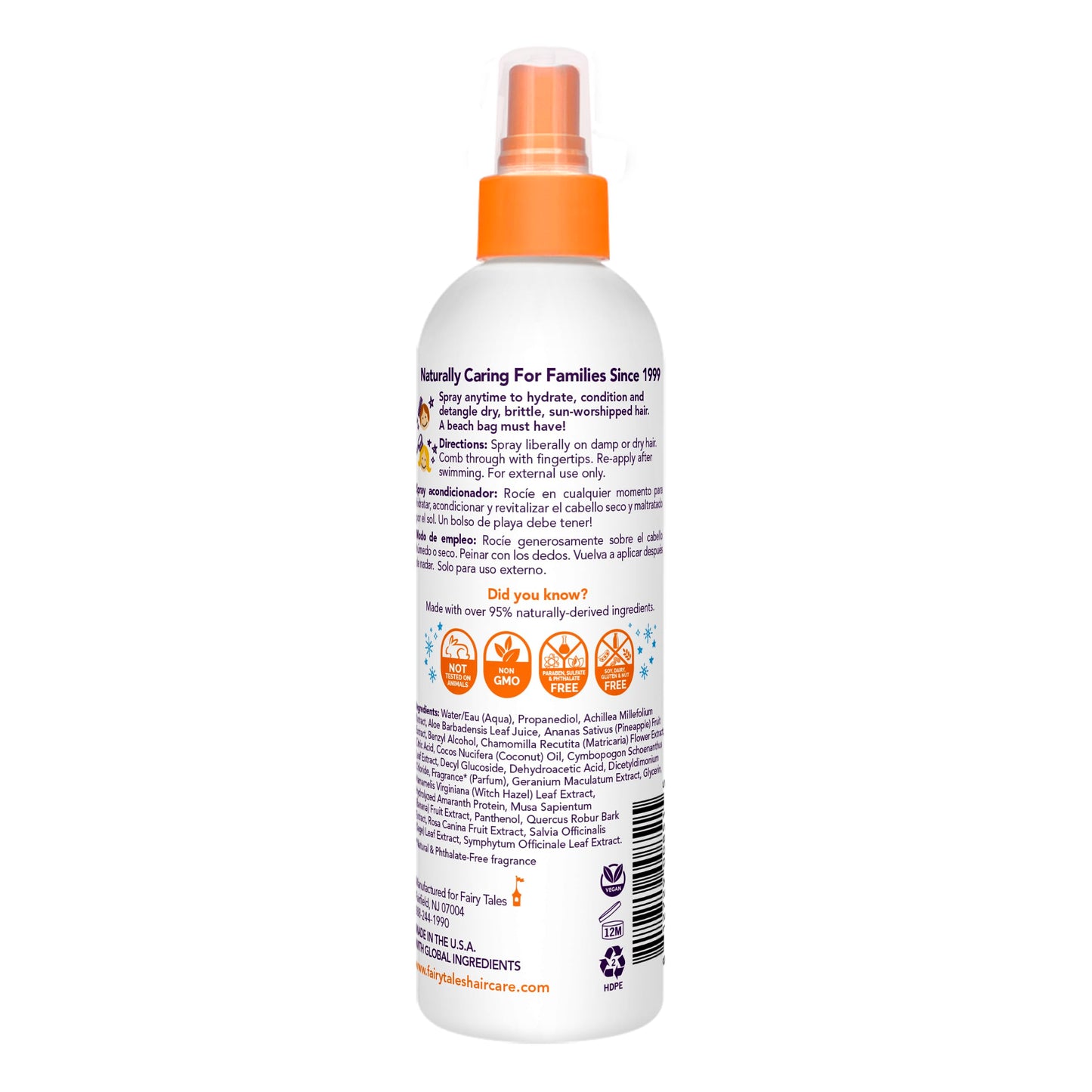 Fairy Tales Sun & Swim Leave-In Conditioner Spray for Kids - Pre Swim & After Swim Hair Protection, Defends Against Chlorine, Salt & Sun - Delicious Beauty and Personal Care Fairy Tales