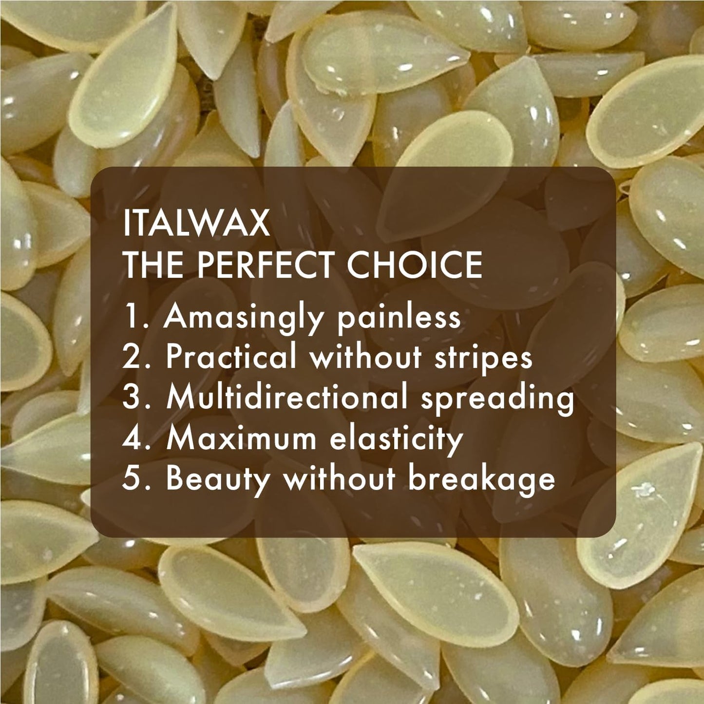 Italwax Classic Line Natural Hard Wax Beads 1.1 lb (500 g) - Transparent Medium Setting Stripless Wax for Normal Skin & Large Areas - Made in Italy Beauty and Personal Care Italwax