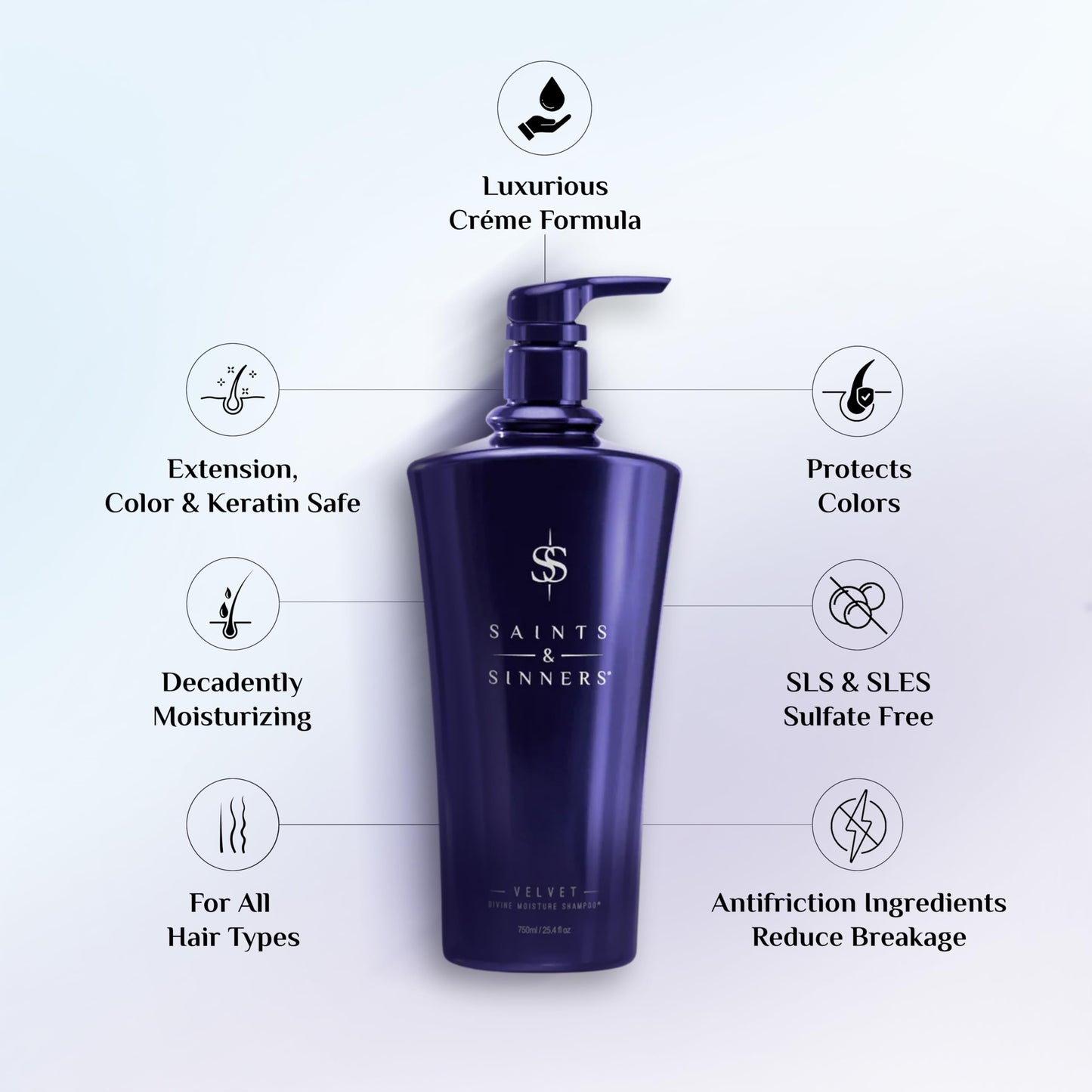 Saints & Sinners Velvet Duo (750ml) for Dry, Damaged, Color Treated Hair Beauty & Personal Care Saints & Sinners