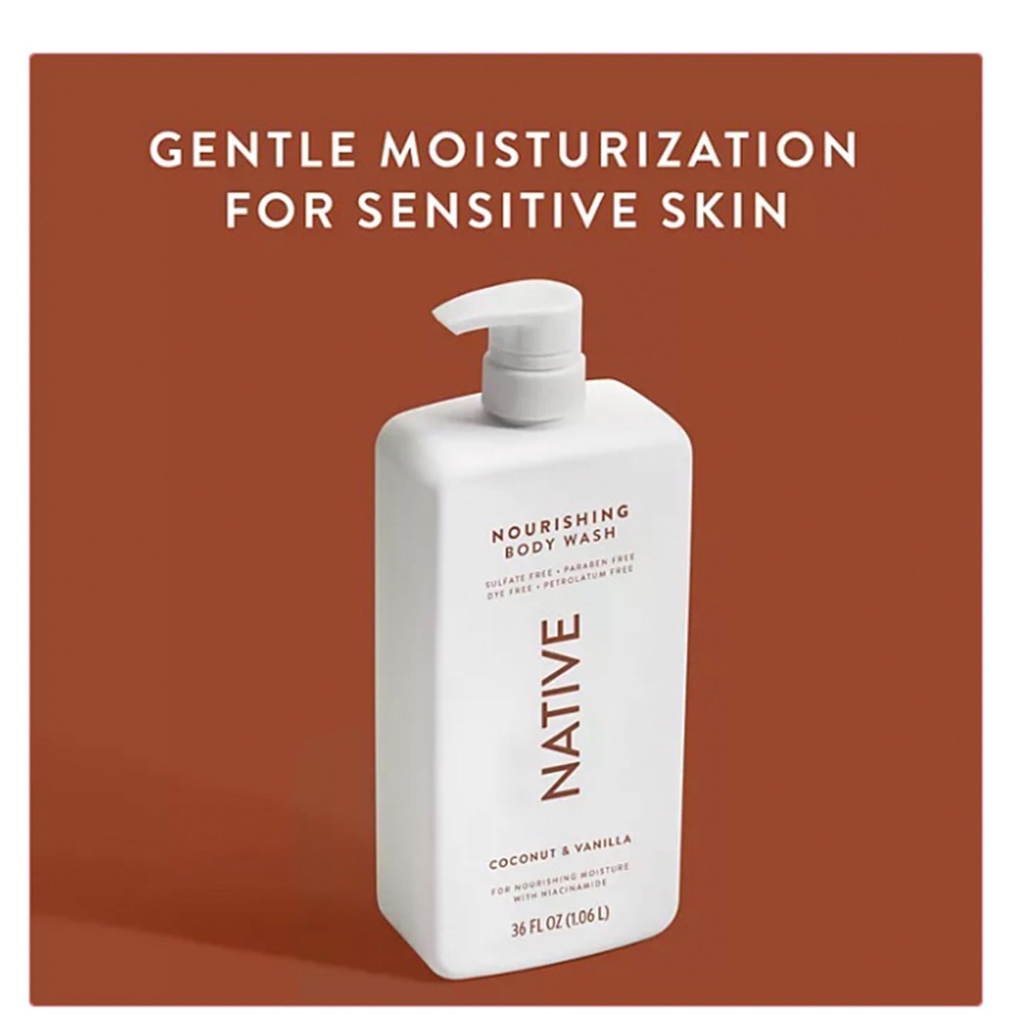 Native Body Wash - Coconut & Vanilla - Sulfate Free - 36 Fl Oz Beauty & Personal Care Native