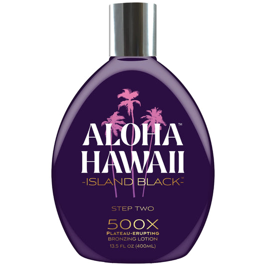 Aloha Hawaii Island Black Tanning Lotion, 500X Plateau-Erupting Bronzer with Copper Peptides, Hyaluronic Acid & Ceramides, 13.5 Fl Oz Beauty & Personal Care Brown Sugar