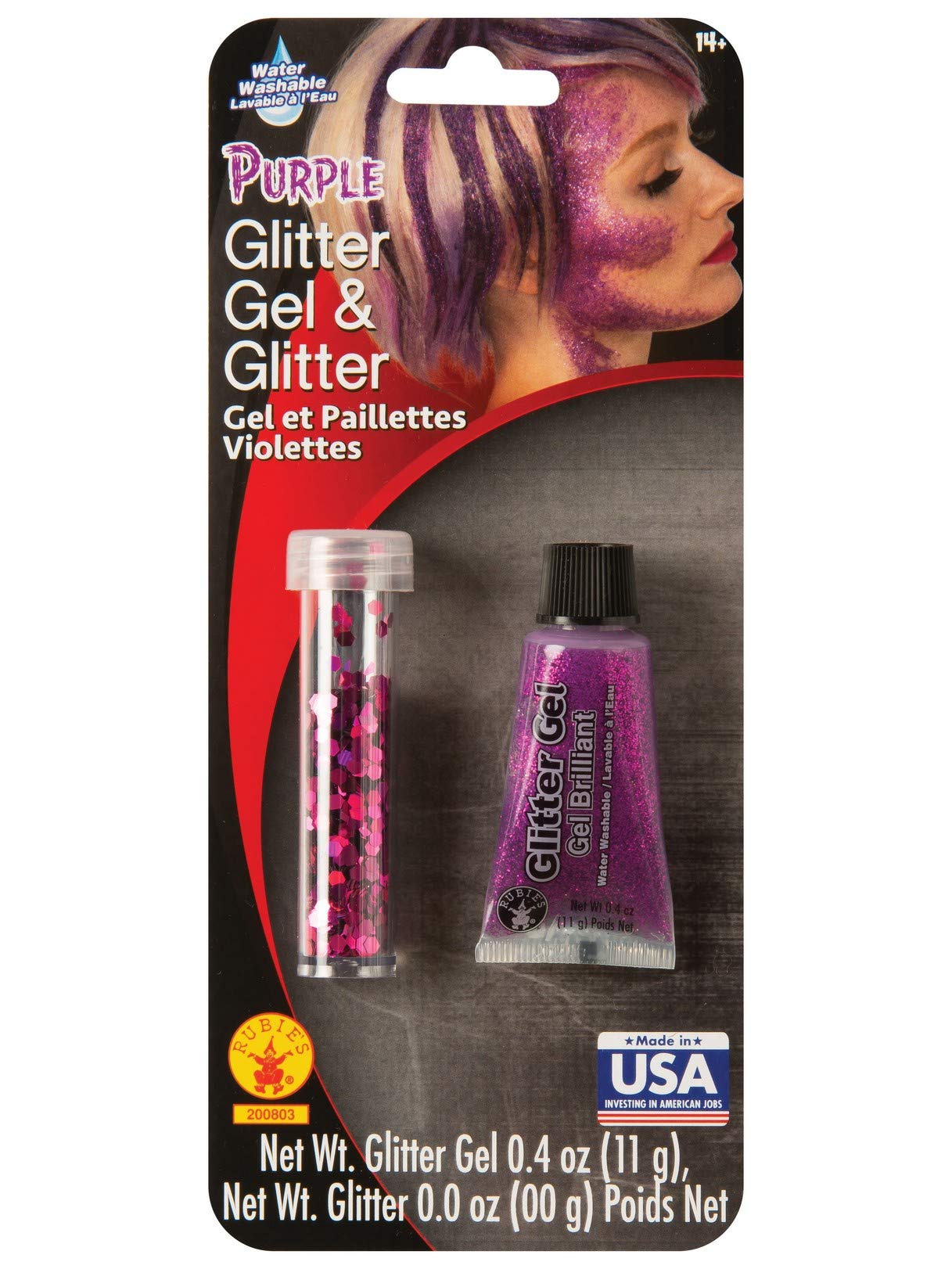 Rubies Chunky Purple Loose and Gel Glitter Makeup Set .4 Ounces Beauty & Personal Care Rubies