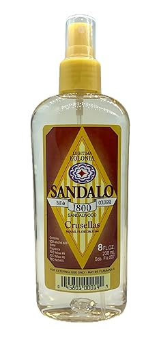Crusellas Legitima Kolonia 1800 Sandalwood (Sandalo) Cologne Pump Spray 8 Fl. Oz. Beauty & Personal Care Crusellas