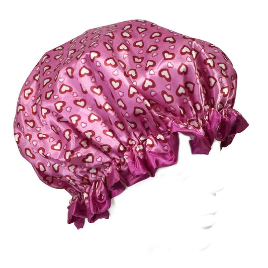 Wrapables Trendy Satin Shower Cap, Petite Hearts Beauty and Personal Care Wrapables