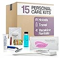 Personal Care Travel Toiletries | 1-Shoppe Amenities Kit | Travel Shaving Set, Toothbrush & Paste, Mouthwash, Makeup Wipes, Swabs, Nail File & Sewing Beauty & Personal Care Terra Pure