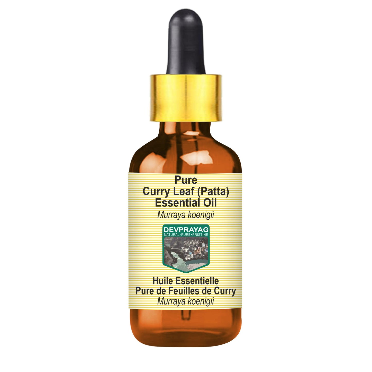 Devprayag Curry Leaf (Patta) Essential Oil (Murraya koenigii) with Glass Dropper - Pure - Non-Sticky - Non-Greasy - Lightweight - Men & Women - All Beauty and Personal Care DEVPRAYAG