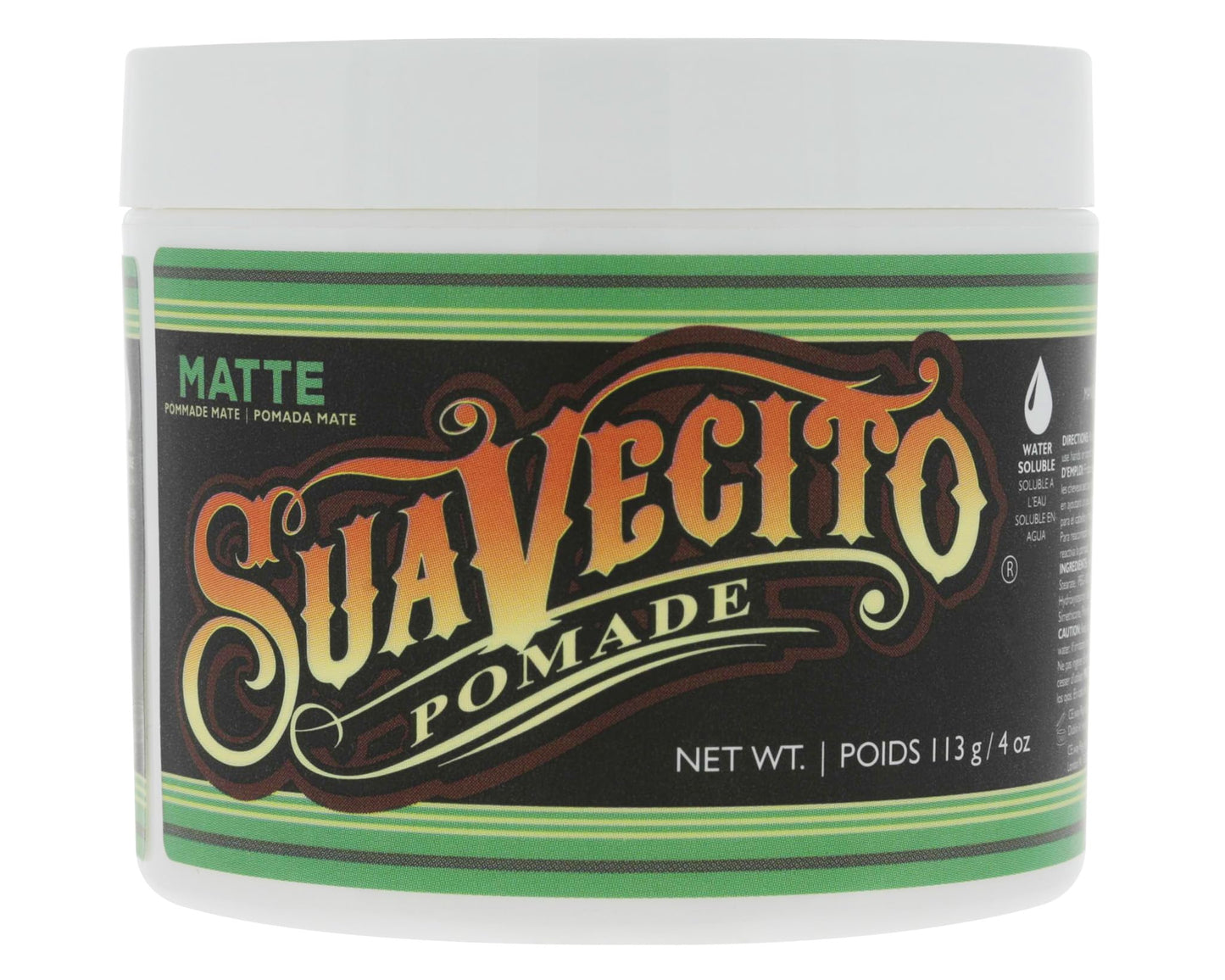 Suavecito Pomade Matte (No Shine) Formula 4 oz, 1 Pack - Medium Hold Hair Pomade For Men - Matte Hair Paste For Natural Texture Hairstyles Beauty & Personal Care Suavecito