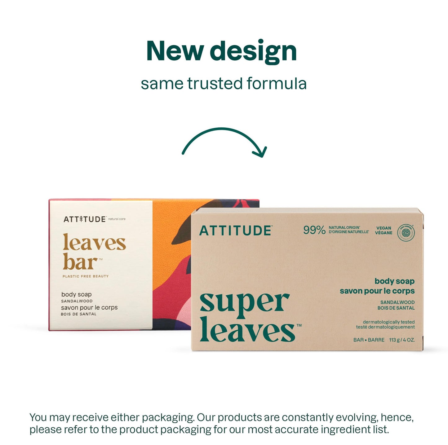 ATTITUDE Body Soap Bar, Natural Origin, Protects and Softens Dry Skin, Coconut & Olive Oils, For Men and Women, EWG verified & Vegan, Sandalwood, 4 Oz Beauty & Personal Care ATTITUDE