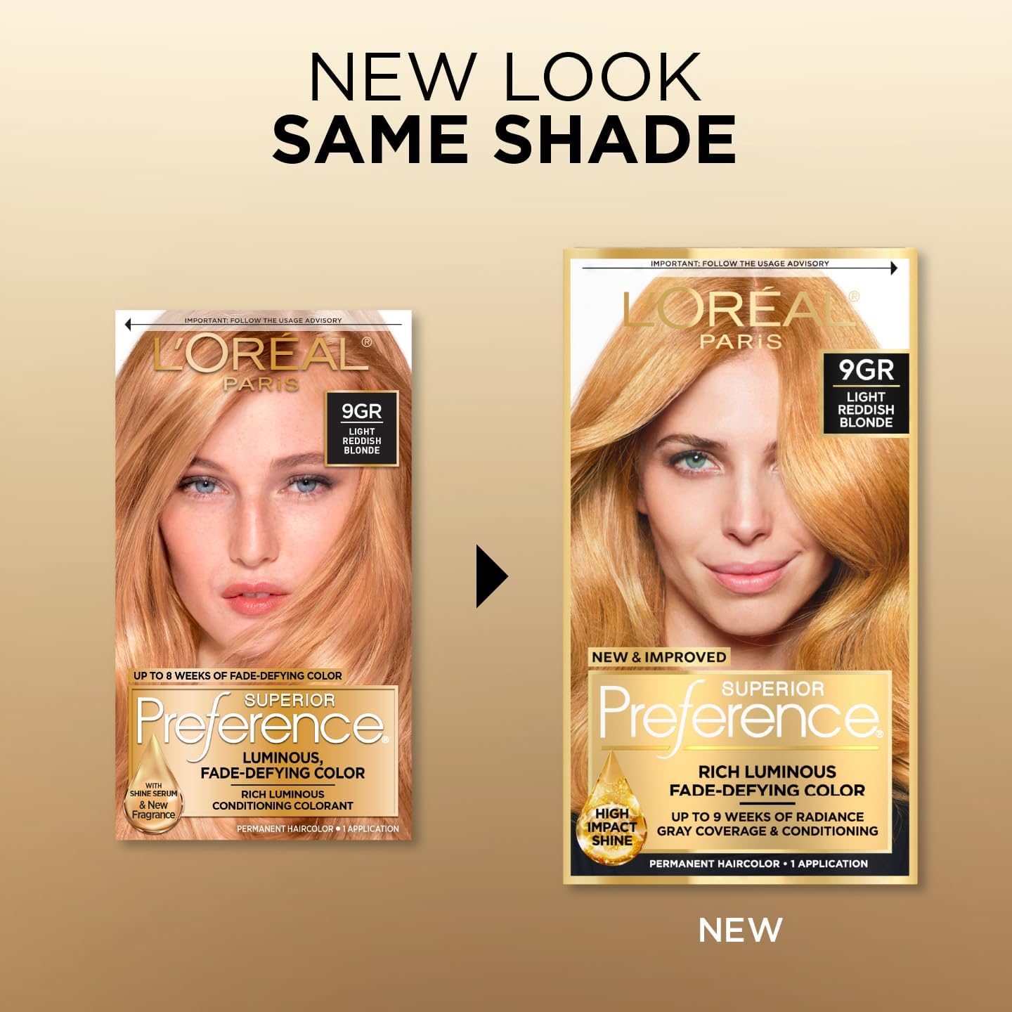 L'Oreal Superior Preference - 9GR Light Reddish Blonde (Warmer) 1 Each (Pack of 3) Beauty & Personal Care L'Oreal Paris