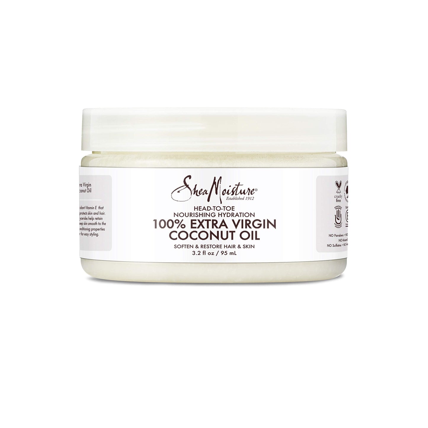 SheaMoisture 100% Extra Virgin Coconut Oil for Trial & Travel Nourishing for All Hair & Skin Types 3.2 oz Beauty & Personal Care SheaMoisture