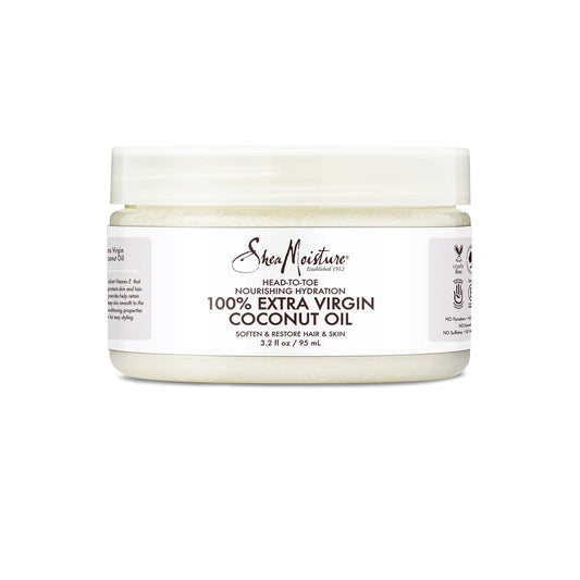 SheaMoisture 100% Extra Virgin Coconut Oil for Trial & Travel Nourishing for All Hair & Skin Types 3.2 oz Beauty & Personal Care SheaMoisture
