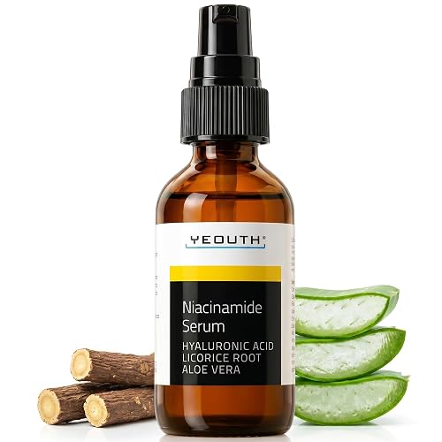 YEOUTH Niacinamide Serum with Hyaluronic Acid and Licorice Root, 1oz Beauty & Personal Care YEOUTH