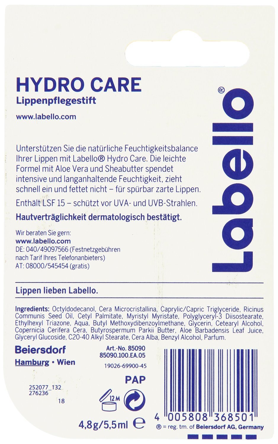 Labello Hydro Care Lip Balm - 3 pack by Labello Beauty & Personal Care Labello