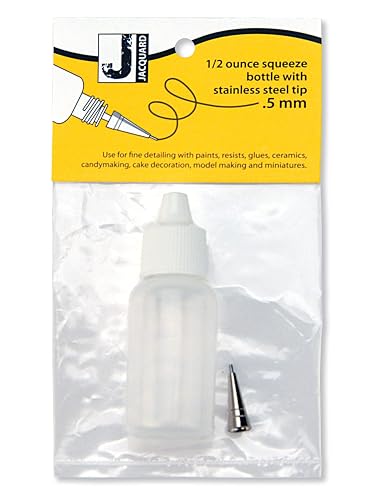 Jacquard Small Applicator Bottle, 1/2 fl. oz., Metal Tip, .5mm Beauty & Personal Care Jacquard