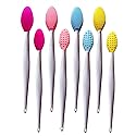 Lip Scrub Brush,Lip Scrubber Exfoliator,Double-Sided Silicone Lip Exfoliating Tool for Men Women Lip Lightening,Lip Exfoliator Scrubber Tool for Dark Beauty & Personal Care New prominent