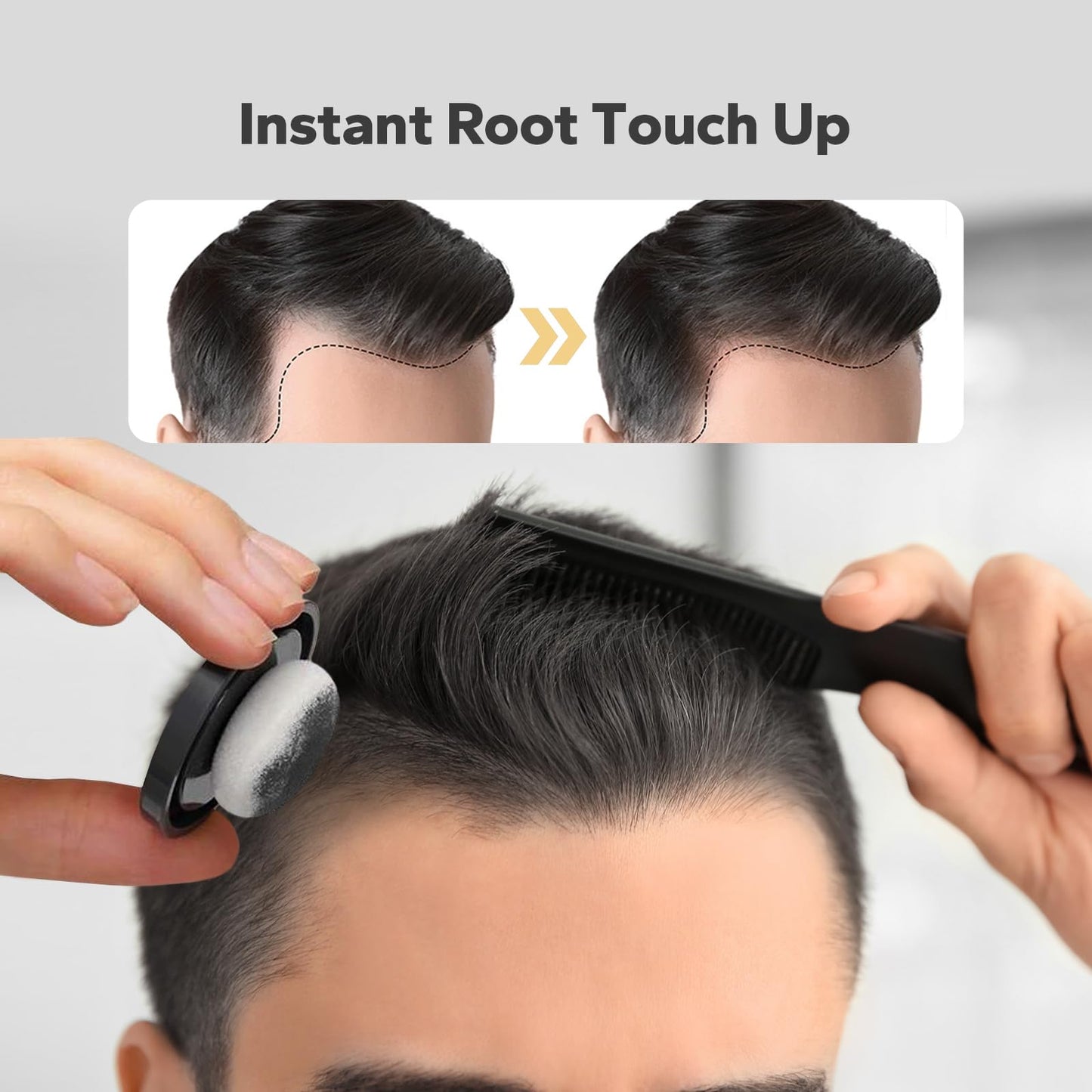 StyleShark Hairline Powder for Women & Men - Stain-Proof Root Touch Up for Thinning Hair, Sweatproof, Quick Cover Up (Black) Beauty & Personal Care StyleShark
