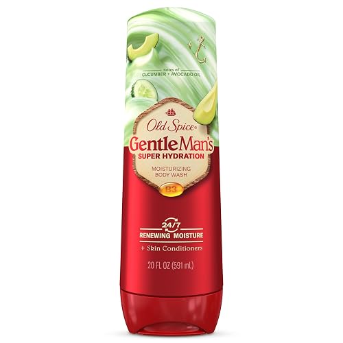 Old Spice Super Hydration Body Wash GentleMan’s Blend, Cucumber + Avocado Oil Scent for Deep Cleaning and 24/7 Renewing Moisture, 20 oz Beauty & Personal Care Old Spice