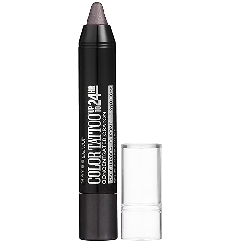 Maybelline Eyestudio ColorTattoo Concentrated Crayon,750 Charcoal Chrome, 0.08 oz. Beauty & Personal Care MAYBELLINE
