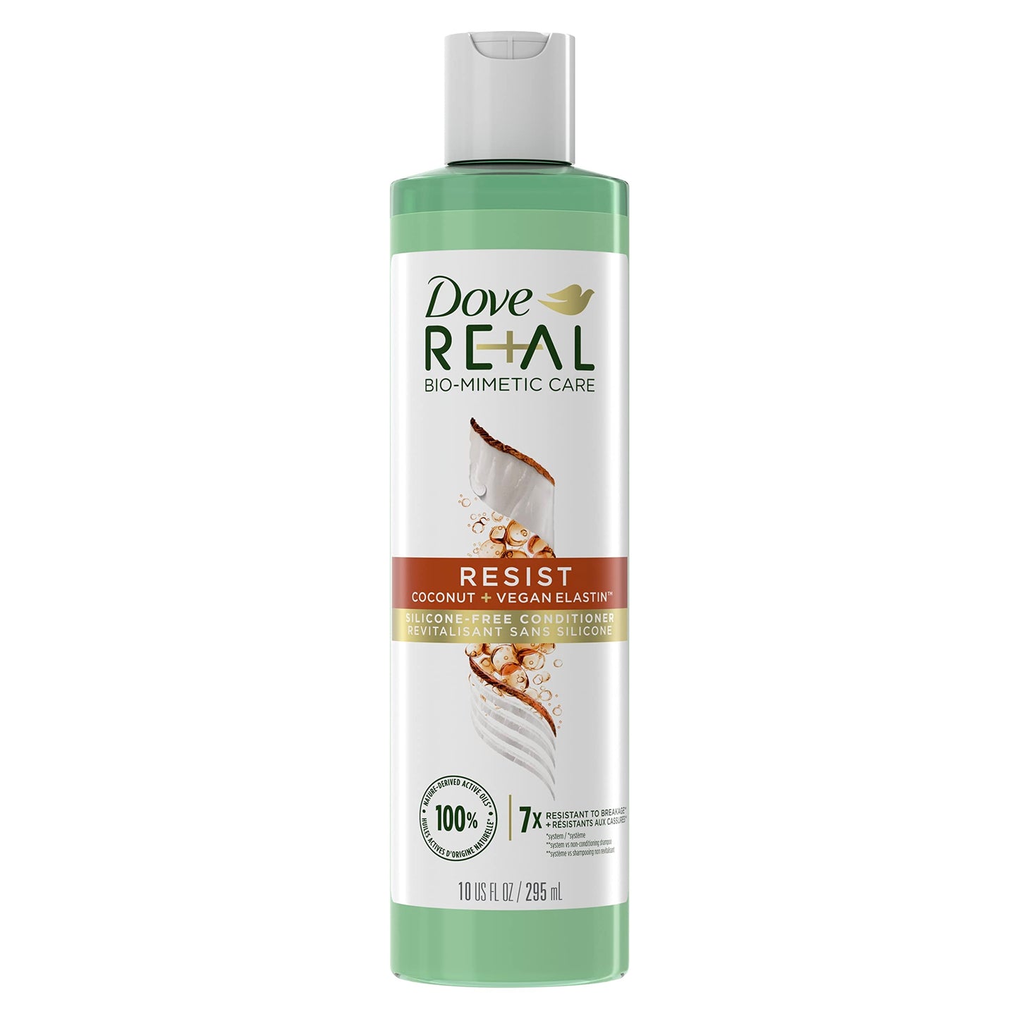 Dove RE+AL Bio-Mimetic Care Conditioner For Breakage-Prone Hair Resist Silicone-Free Conditioner With Coconut + Vegan Elastin 10oz Beauty & Personal Care Dove