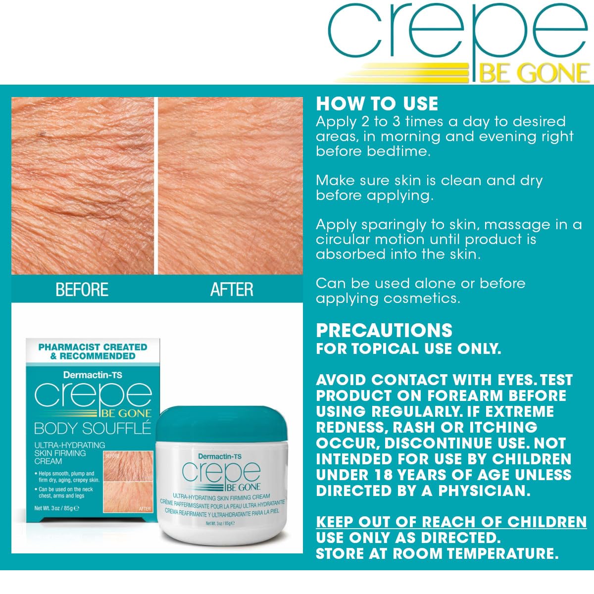 Dermactin Crepe Be Gone Body Souffle 2.5 ounce (6-Pack) Beauty & Personal Care Dermactin
