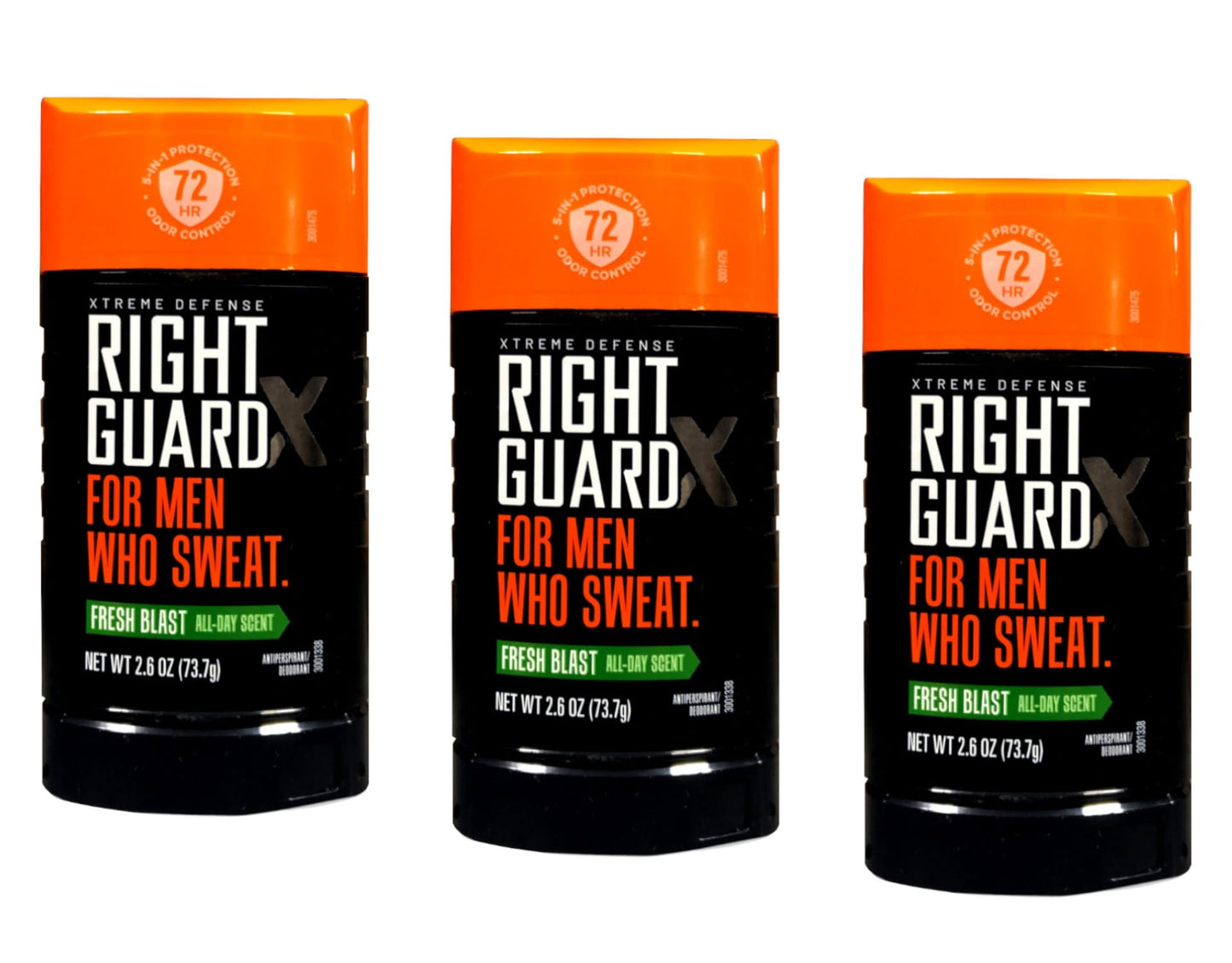 Right Guard Xtreme Defense 5 Anti-Perspirant & Deodorant, Fresh Blast 2.60 oz (Pack of 3) Beauty and Personal Care Right Guard