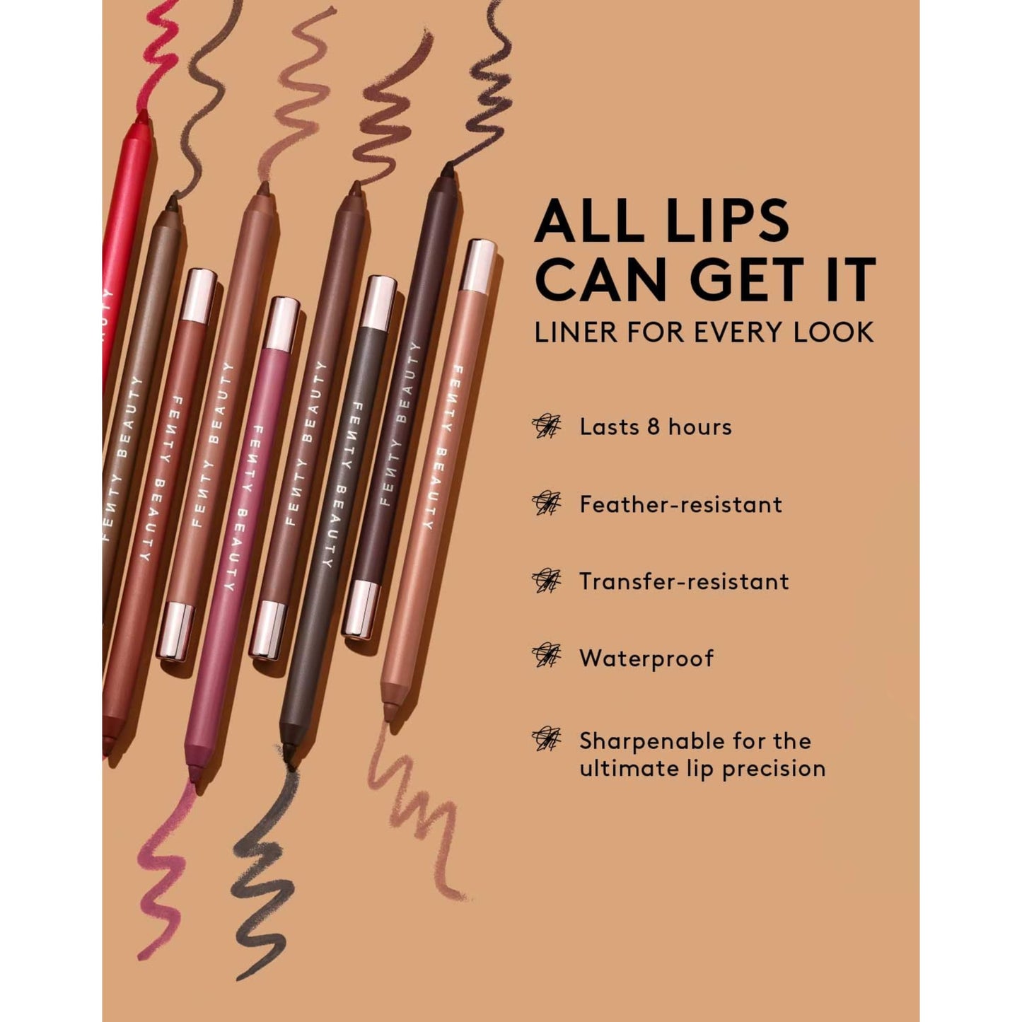 Fenty Trace'd Out Pencil Lip Liner, 0.04 oz, Velvet-Matte Finish, 8-Hour Wear (PNUT BUTTA 04, .04 OZ) Beauty & Personal Care FENTY BEAUTY