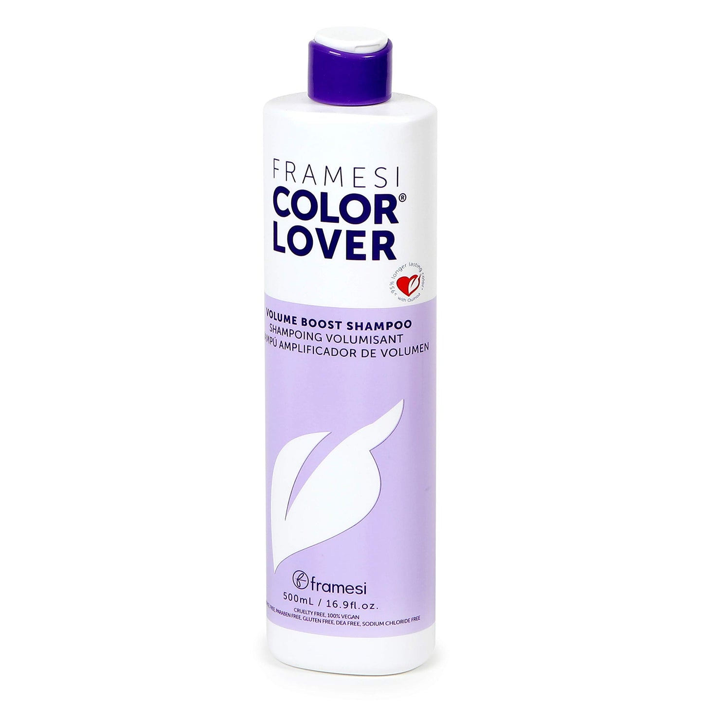 FRAMESI Color Lover Volume Boost Shampoo, 16.9 fl oz, Sulfate Free Shampoo with Quinoa and Aloe Vera, Color Treated Hair Beauty & Personal Care FRAMESI