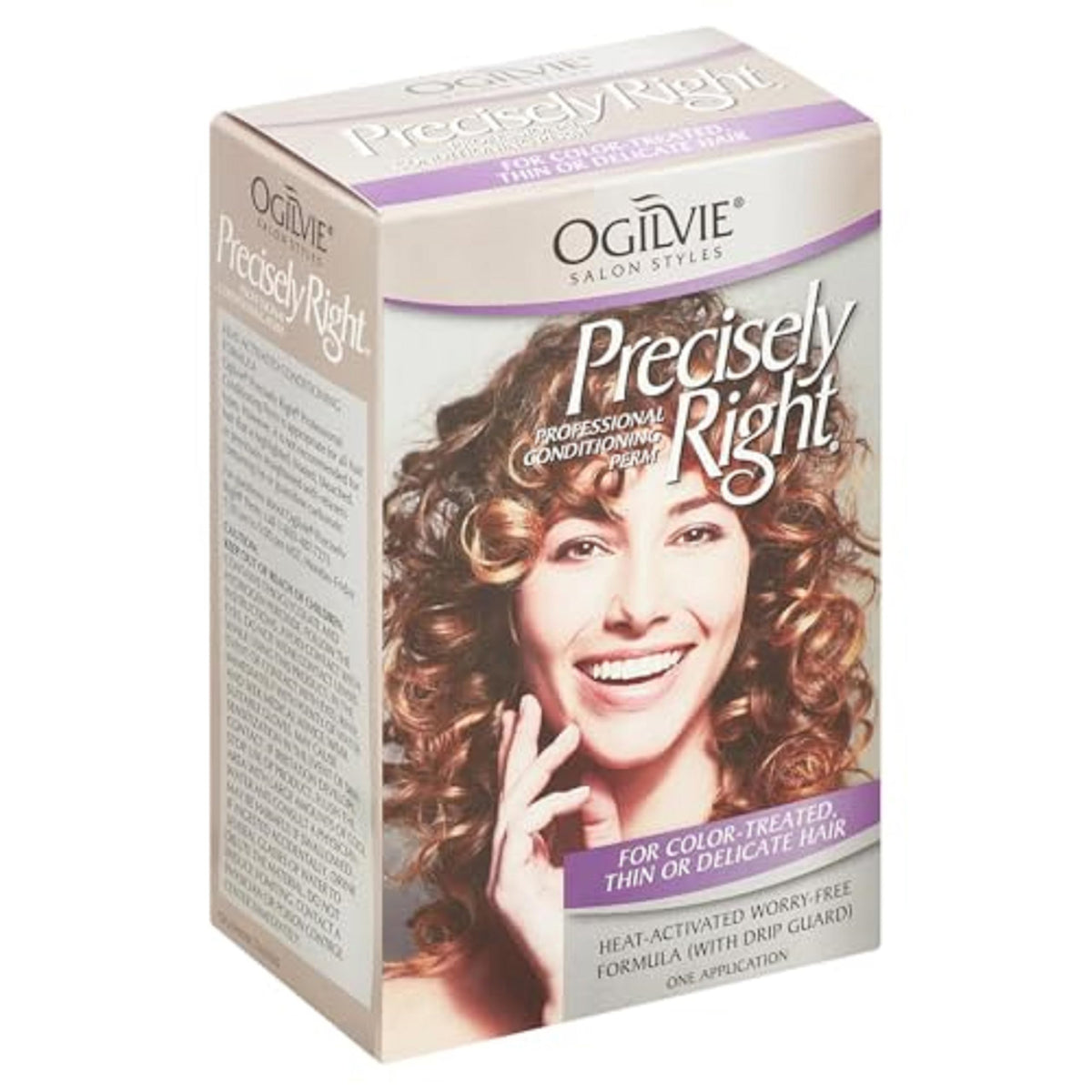 Ogilvie Salon Styles Precisely Right Professional Conditioning Home Perm Kit for Men & Women - For Color-Treated, Thin, Delicate Hair - Heat-activated