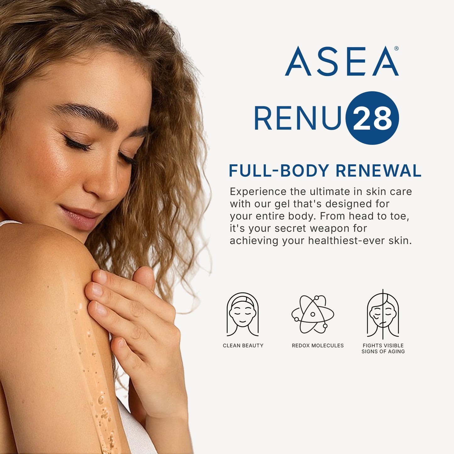 ASEA - RENU28 Redox Gel - Clean Beauty Skincare with Redox Molecules - Improves Elasticity, Smooths Fine Lines, Enhances Tone & Texture - 90 ml Beauty & Personal Care ASEA