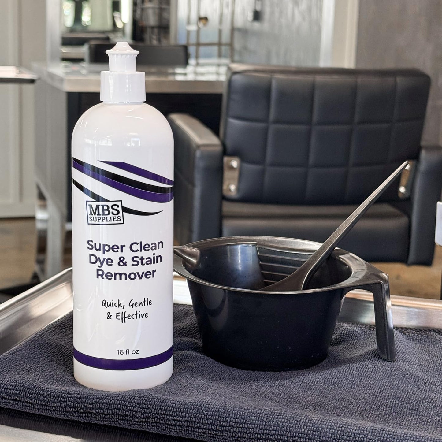 Super Clean Dye & Stain Remover - Gentle 16 oz (2 Pack) Formula for Hair Color Stains on Skin & Hair | pH Balanced & Sensitive Skin Safe Beauty & Personal Care MBS Supplies