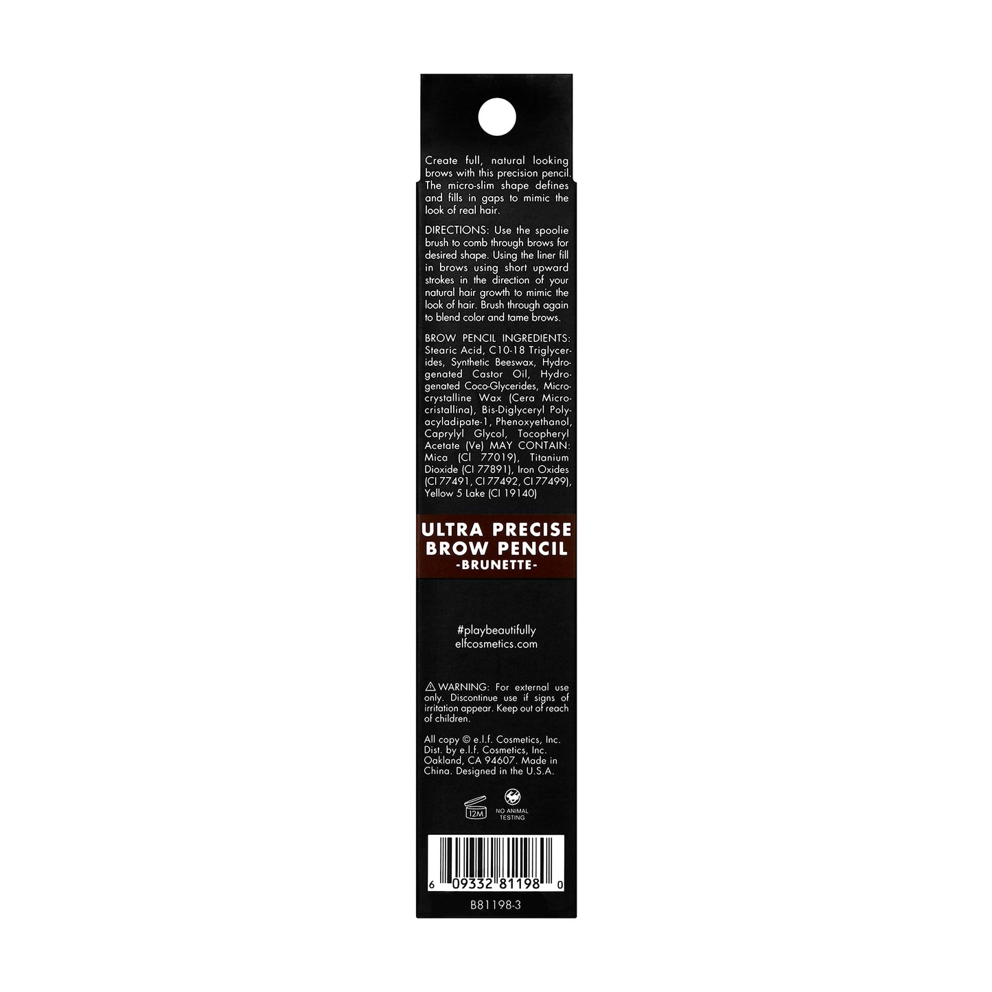 e.l.f. Ultra Precise Brow Pencil, Creamy, Micro-Slim, Precise, Defines, Creates Full, Natural-Looking Brows, Tames and Combs Brow Hair, 0.002 Oz Beauty & Personal Care e.l.f.