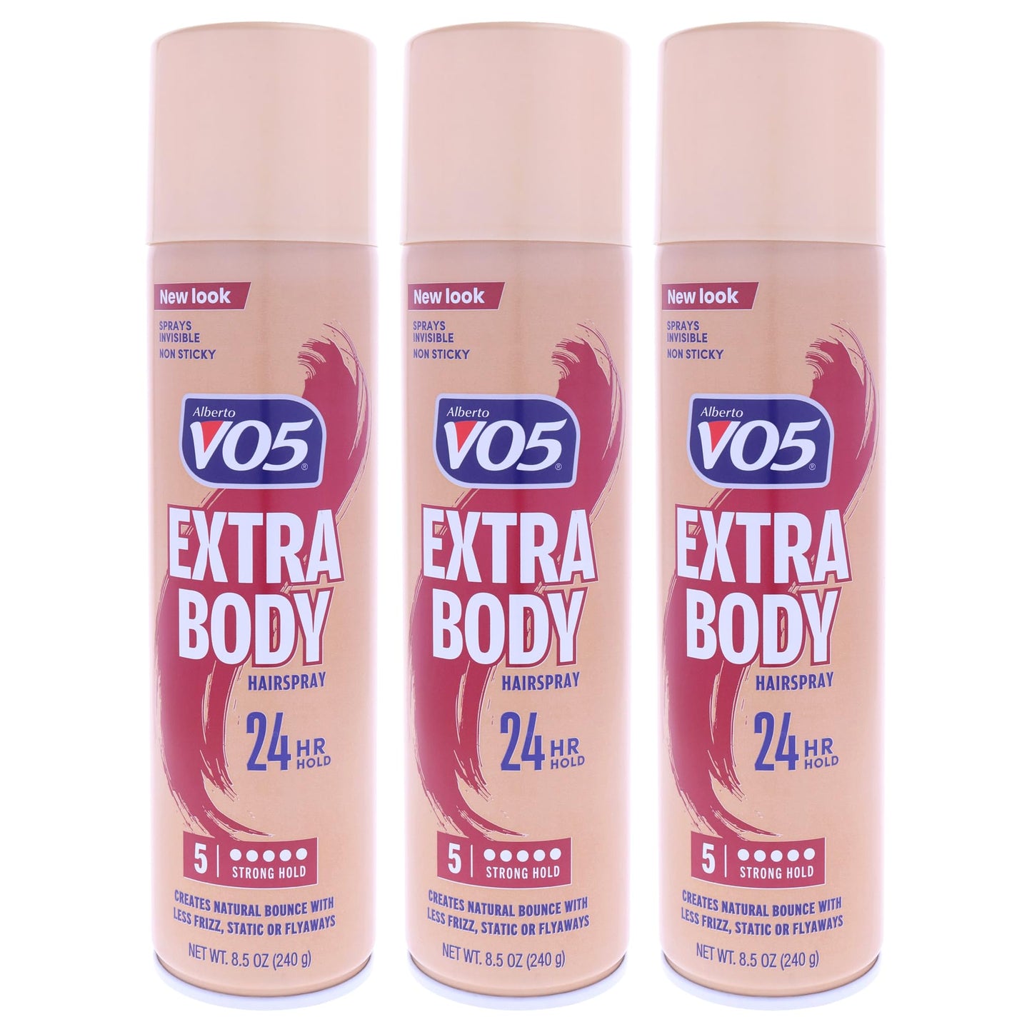 Alberto VO5 Crystal Clear Extra Body Hair Spray for Unisex - 8.5 oz Hair Spray - Pack of 3 Beauty & Personal Care VO5
