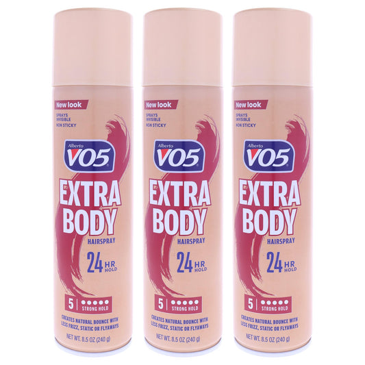 Alberto VO5 Crystal Clear Extra Body Hair Spray for Unisex - 8.5 oz Hair Spray - Pack of 3 Beauty & Personal Care VO5
