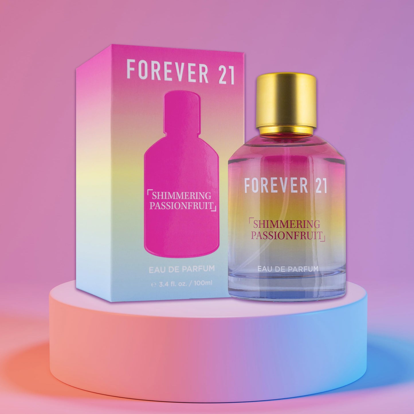 Forever 21 Shimmering Passionfruit Eau de Parfum for Her | Tropical & Fruity Everyday Scent | Perfume w/Passionfruit Top Notes, Fresh Basil Heart Beauty & Personal Care Forever 21