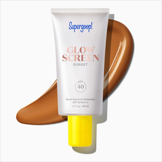Supergoop! Glowscreen SPF 40, Sunset (Deep Bronze Glow) - 1.7 fl oz - Glowy Primer + Broad Spectrum Tinted Sunscreen - Helps Filter Blue Light Beauty & Personal Care Supergoop!