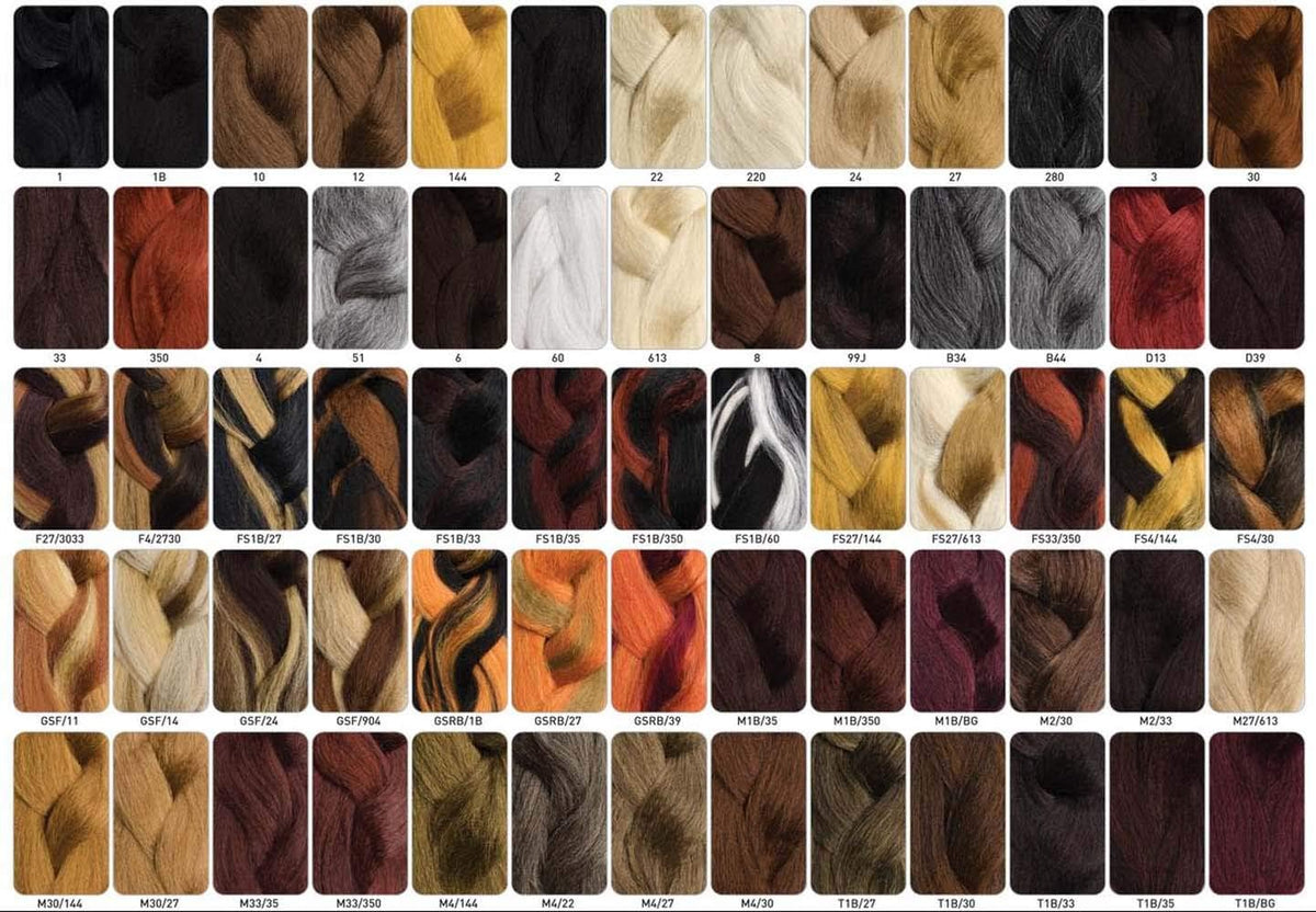 RastAfri AFB Silky Synthetic Braiding Hair Extensions, Soft Silky Texture for Braiding, Twists & Protective Hairstyles, Lightweight and Tangle