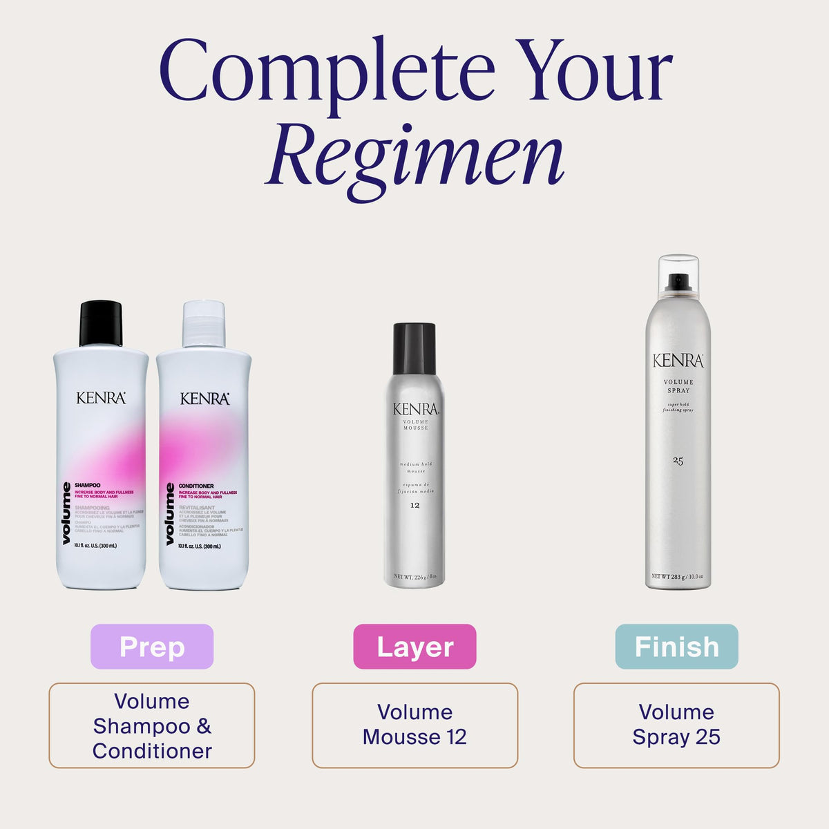 Kenra Volume Mousse 12 | Medium Hold Mousse | Non-Drying, Non-Flaking Lightweight Formulation |Styling Control Without Stiffness Or Stickiness | Tames