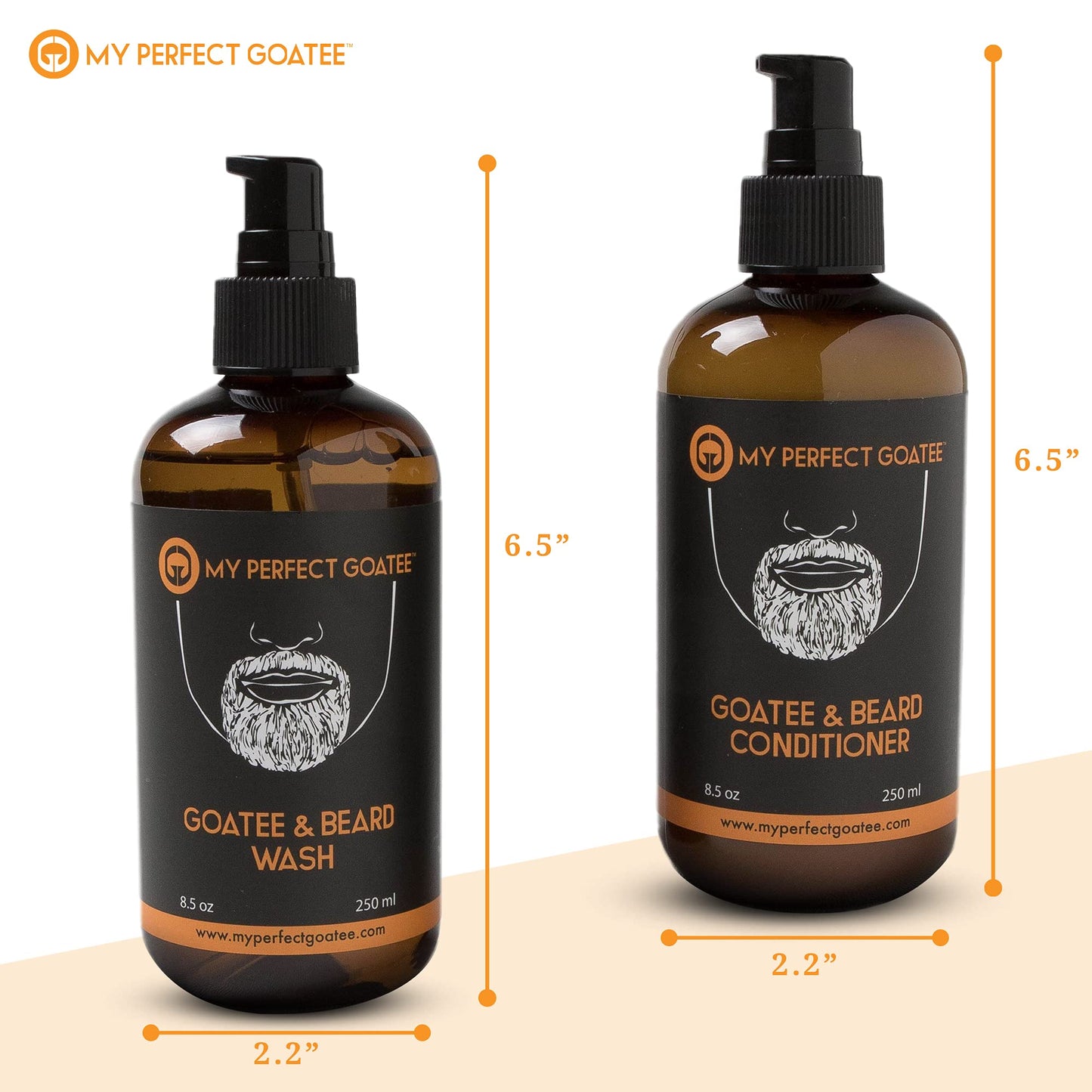 My Perfect Goatee Beard Wash and Conditioner Set for Men - Complete Beard Care Kit - 8.5oz Each - Softens & Strengthens - Eliminates Itch & Dandruff Beauty & Personal Care My Perfect Goatee